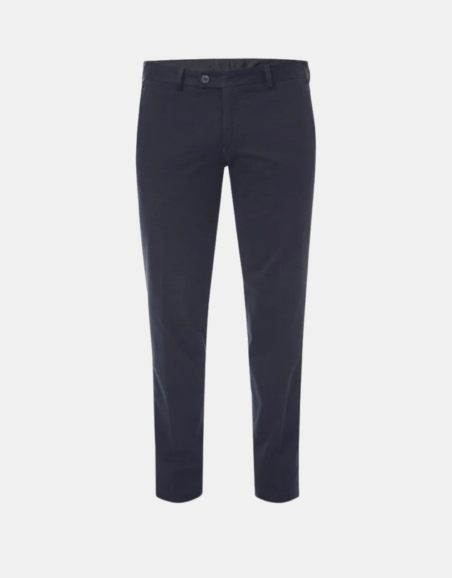 Henry Bucks - HENRY SARTORIAL X HILTL Chino with Slant Pocket NAVY