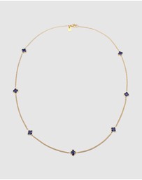Kuzzoi - ICONIC EXCLUSIVE - Necklace Male Cloverleaf Enamel 925 Sterling Silver Gold Plated