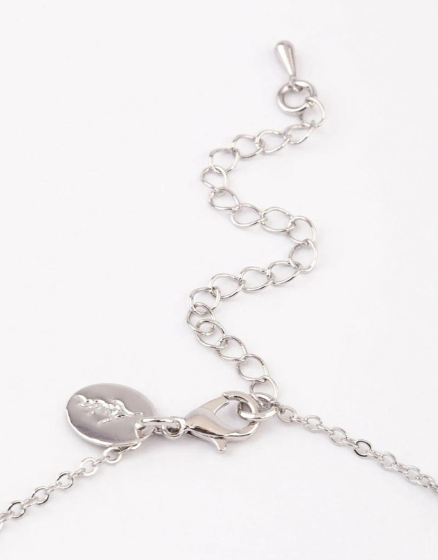Lovisa - Silver Plated Cubic Zirconia Marquise Vine Y-Shaped Necklace
