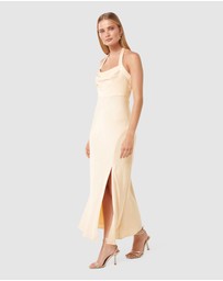 Forever New - Alice Halter Neck Satin Maxi Dress