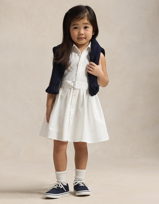 Polo Ralph Lauren - Belted Cotton Oxford Shirtdress - Babies-Kids