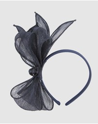 Max Alexander - Navy Sinamay Bow Fascinator