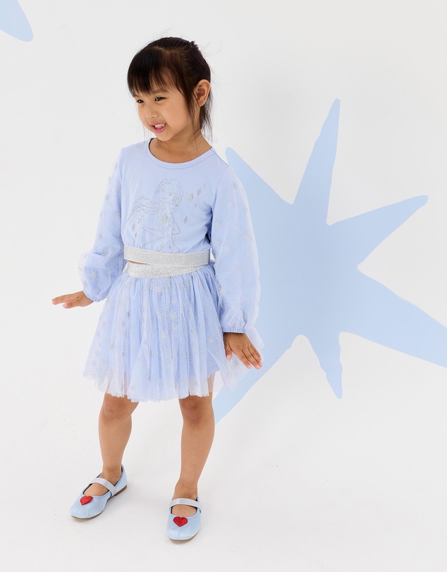 Rock Your Kid - Frozen Glitter Dress Set - Kids-Teens
