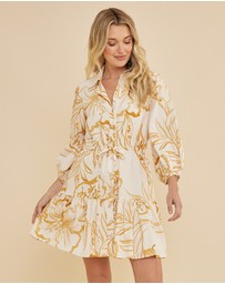 Amelius - Rosemallow Collared Mini Dress