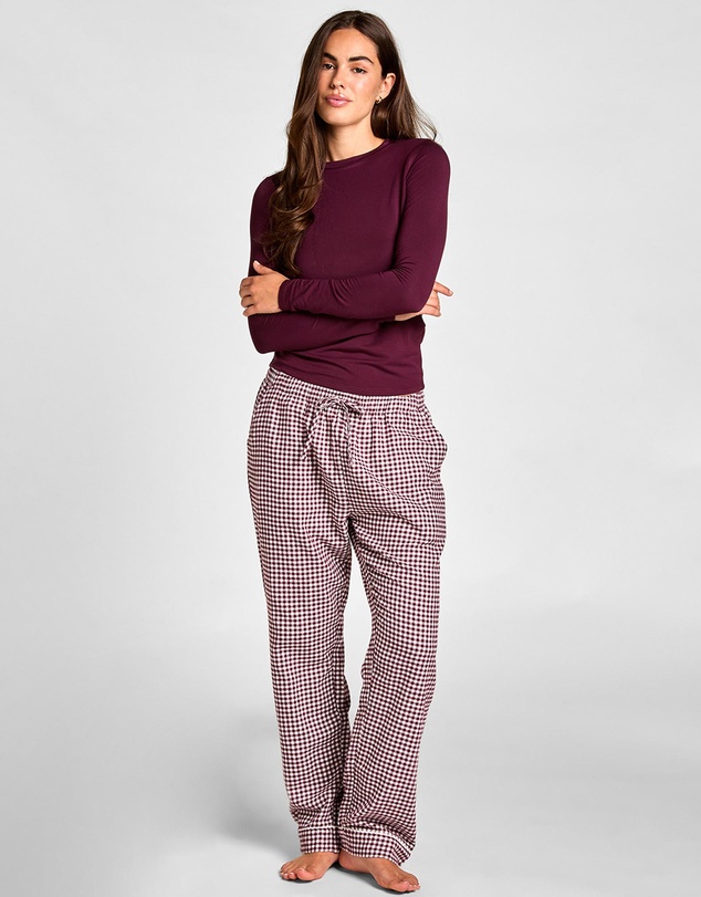 Hunkemoller - Twill Check Long Pyjama Set