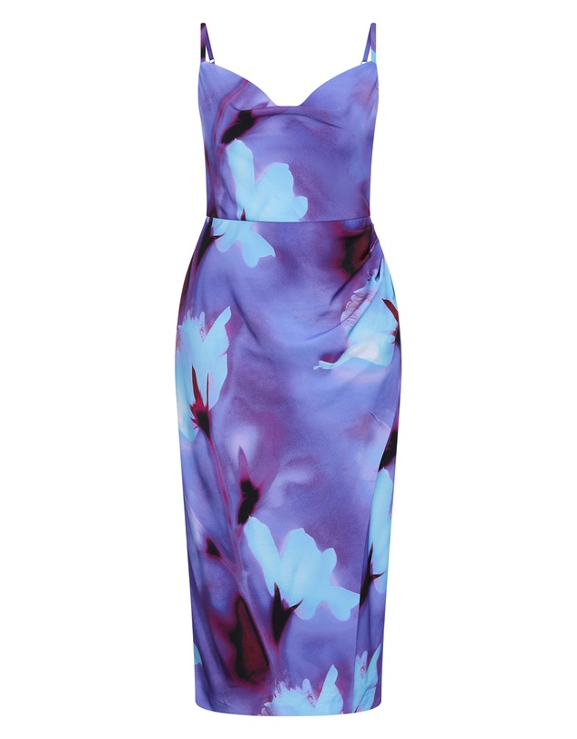 City Chic - Mariana Print Midi Dress - Azure
