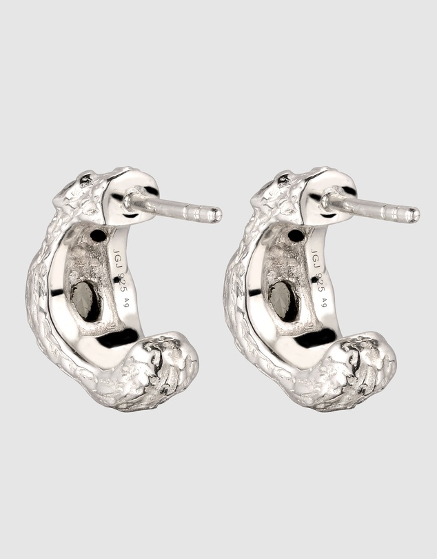 Elli Jewelry - Emerald and Citrine Hoop Earrings in 925 Silver