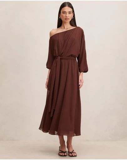 Forever New - Samantha Tipped Draped Midi Dress