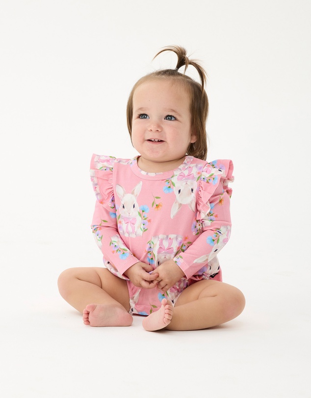 Rock Your Baby - Hunny Bunny Long Sleeve Frill Bubble Bodysuit