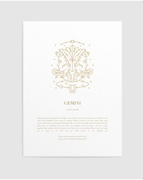 Olive et Oriel - Gemini Celestial Zodiac Art Print A3