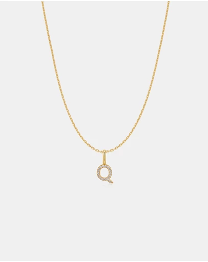 Ania Haie - Ania Haie Gold Letter Q Initial Necklace