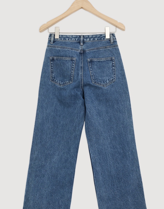 Revibe - Repaired Assembly Label Denim Straight Leg Jean