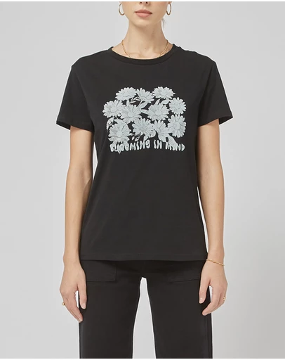 DRICOPER DENIM - Clare Black Printed Tee
