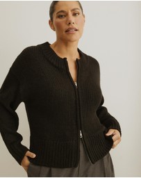 Atmos&Here Curvy - Zip Through Cardigan