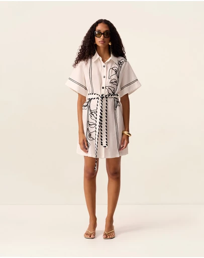 MOS The Label - Lily Embroidery Mini Dress