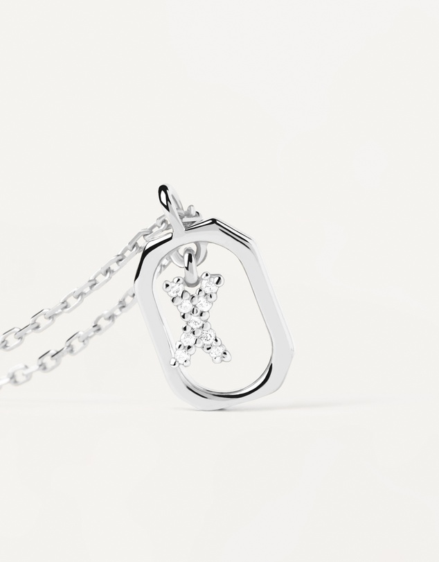 PDPAOLA - Mini Letter X Silver Necklace