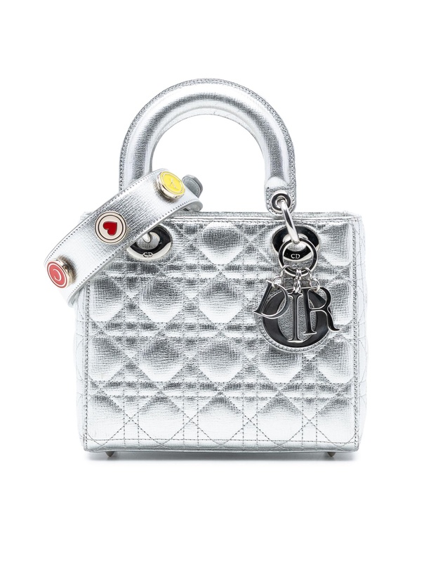 Pre-Loved by Azura Reborn - Pre-Loved Small Metallic Grained Calfskin Cannage My ABCDior Lady Dior