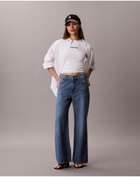 Calvin Klein Jeans - Contour Rib Logo Cropped Tee