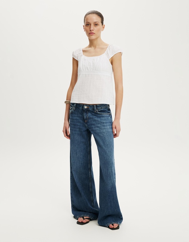 Cotton On - Tie Back Babydoll Top