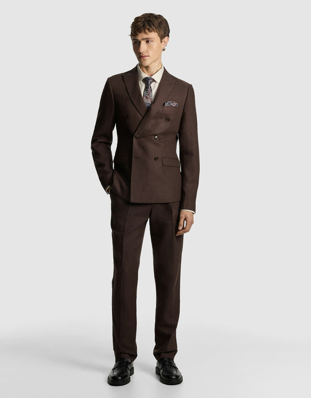 yd. - Clubman Pure Cotton Twill Slim Fit Dress Shirt