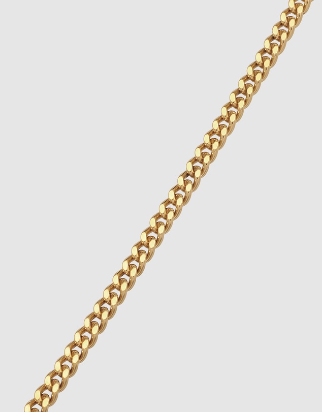 Kuzzoi - ICONIC EXCLUSIVE - Classic Curb Chain Bracelet in Gold-Plated 925 Sterling Silver