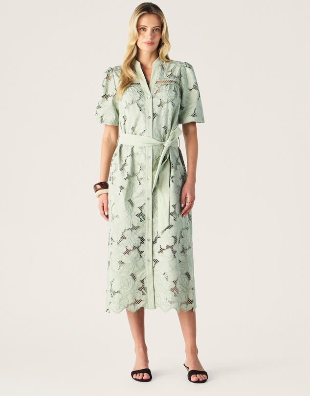 MOS The Label - Whisper Embroidery Shirt Dress