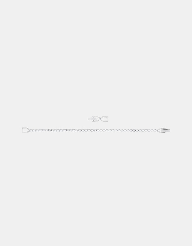 Swarovski - Imber Emily Tennis bracelet, Round cut, White, Rhodium plated
