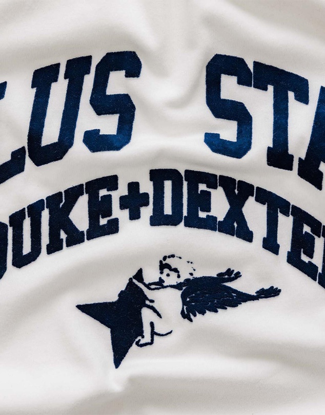 Duke + Dexter - Plus Vintage White + Navy Ringer T-Shirt