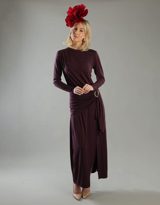 Morgan & Taylor - Cindy Fascinator in Burgundy Red