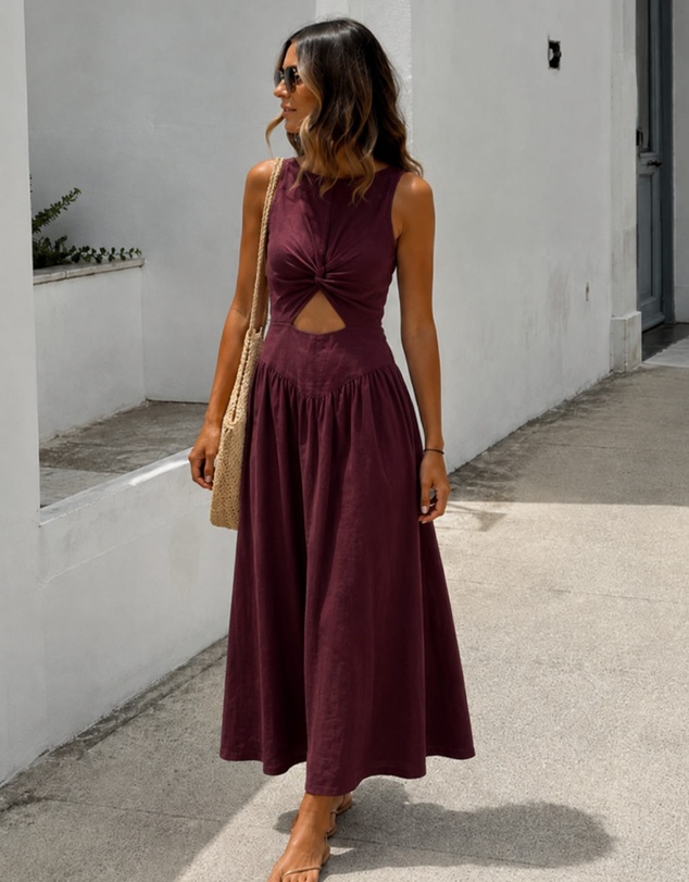 Esther & Co - Kirah Dress - Plum
