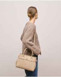 Trenery - Kalin Leather Small Tote in Tahini
