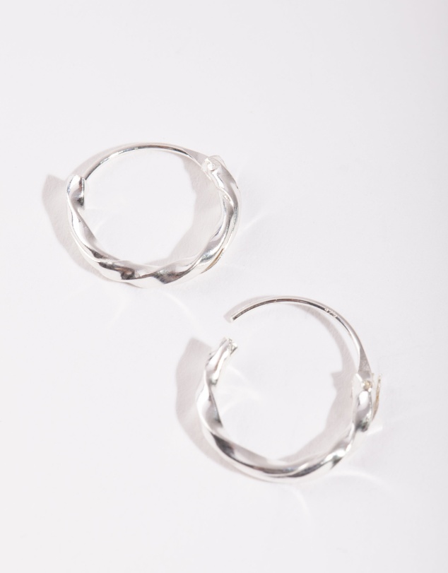 Lovisa - Sterling Silver Twist Hoop Earrings