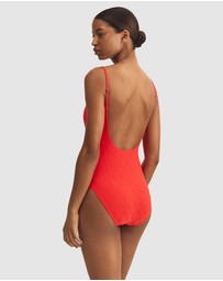 Polo Ralph Lauren - Logo Jacquard Kennedy Low Back Swimsuit
