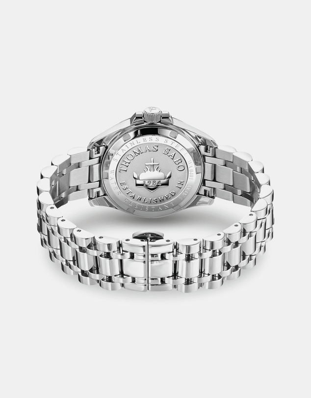 THOMAS SABO - Watch Divine Pink with Stones Silver-Coloured