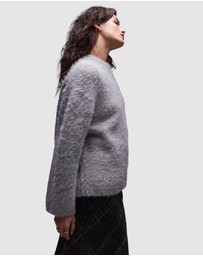 TOPSHOP - Knitted Chunky Crew Neck Cardigan