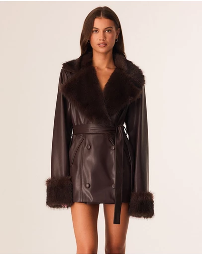 SNDYS - Celina Faux Fur Leather Jacket