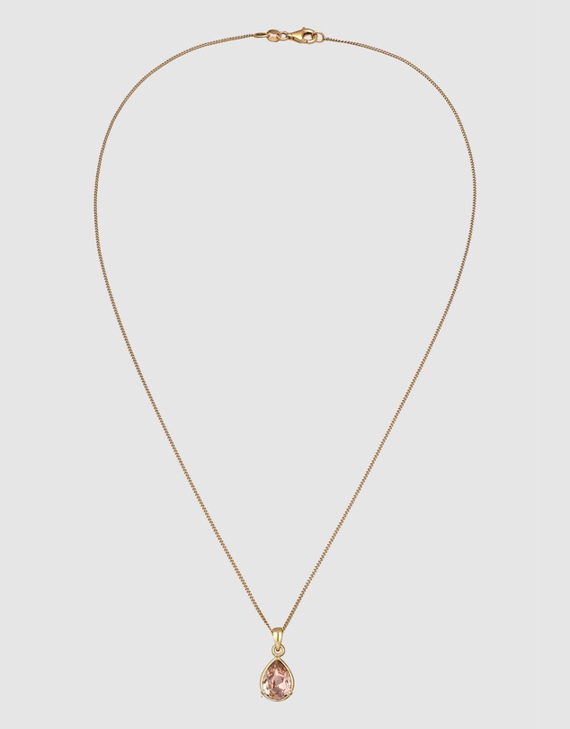 Elli Jewelry - Crystal Necklace in Gold-Plated 925 Silver