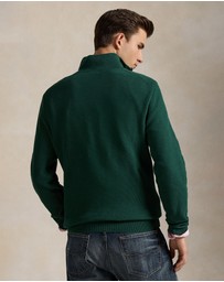 Polo Ralph Lauren - Mesh-Knit Cotton Quarter-Zip Sweater
