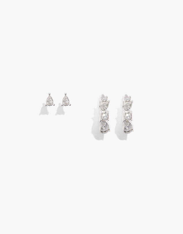 Country Road - Multi Stone Hoop Earring Pack Of 2