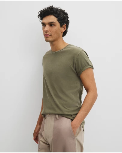 Country Road - Australian Cotton Longline Garment Dye T-shirt