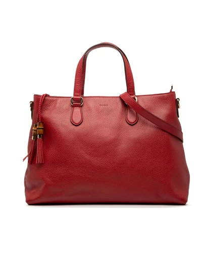 Pre-Loved by Azura Reborn - Pre-Loved Leather Bamboo Tassel Satchel