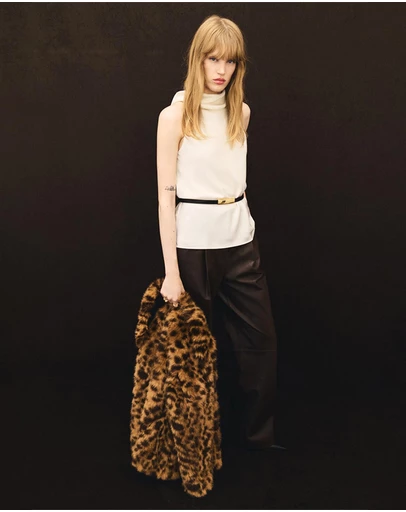M.N.G - Draped Neck Blouse