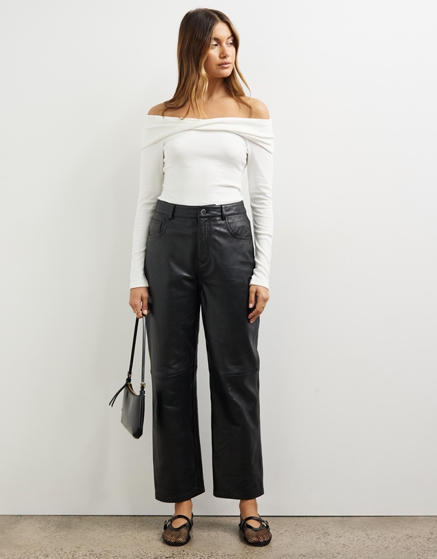 Minima Esenciales - Alita Off Shoulder Jersey Top