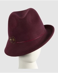 Max Alexander - Felt Burgundy Trilby Hat