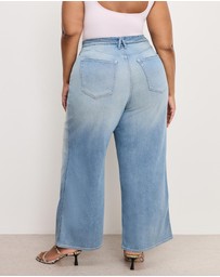 Good American - Good Skate Wide Cropped Jeans