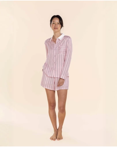 Gingerlilly - Birdie Long Sleeve Short Pyjama Set