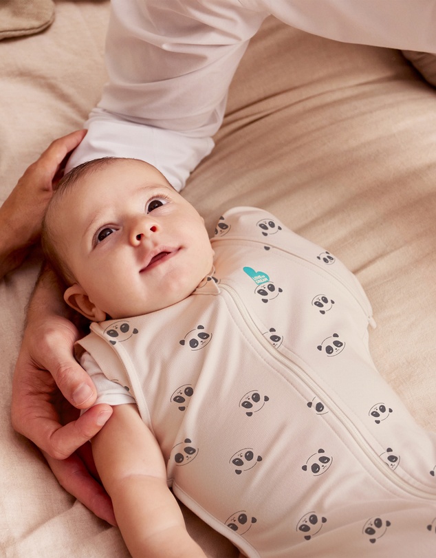 Love to Dream - Swaddle Up™ Transition Bag 1.0 TOG Stretch Cotton Sleepy Panda Cream