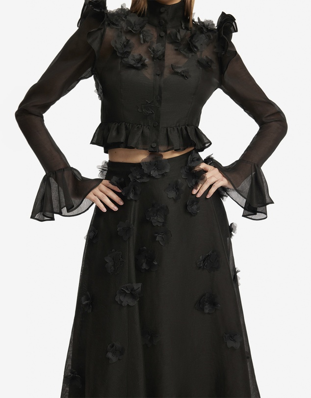 LEO LIN - Leila Petal Midi Skirt