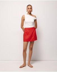 AERE - Linen Wrap Skirt