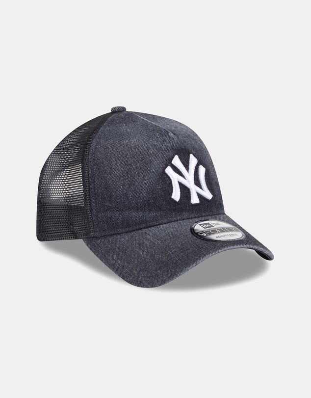 New Era - Washed Denim 9FORTY A-Frame Trucker New York Yankees Cap